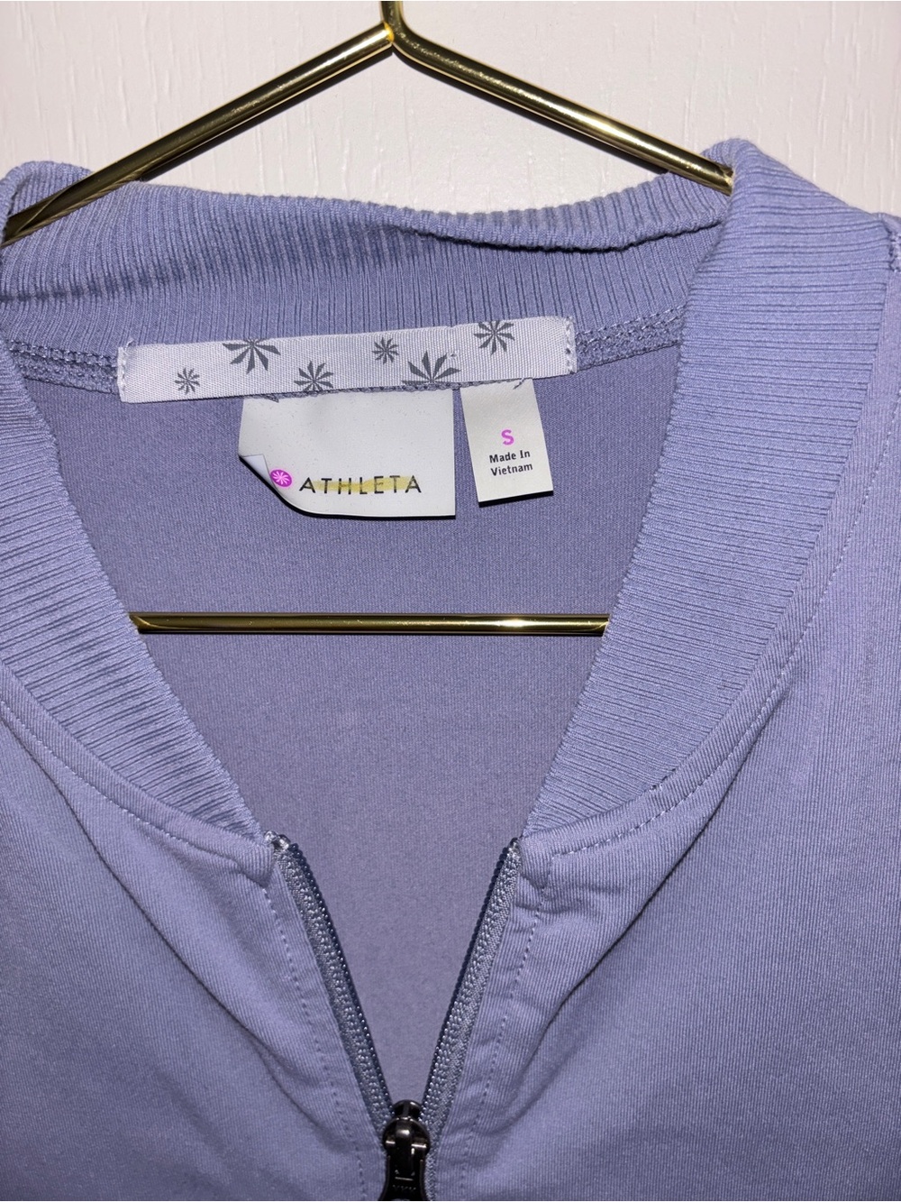 Women's Athleta Blue/Gray Zip Athletic Gym Jacket Small Workout - Picture 4 of 4